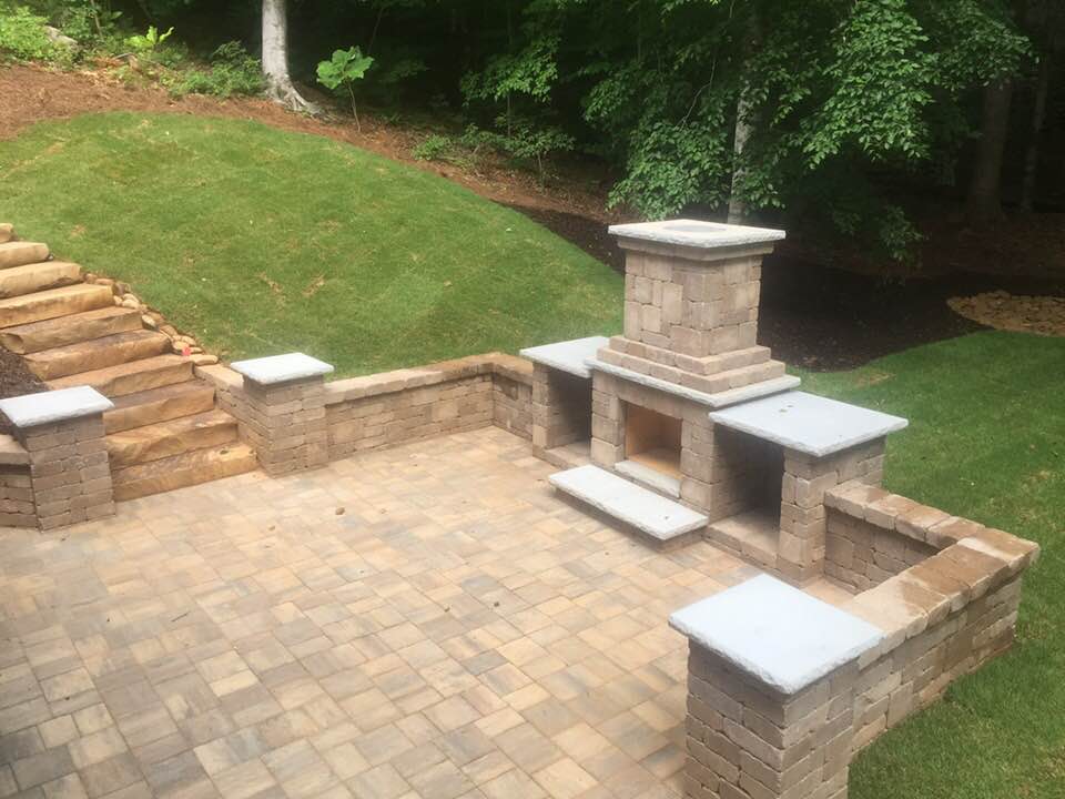 Lakeland Seat Walls _ Columns- Victorian Fireplace