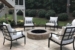 Stonehurst pavers in Sand Dune color with Grand Fire pit in Santa Fe color